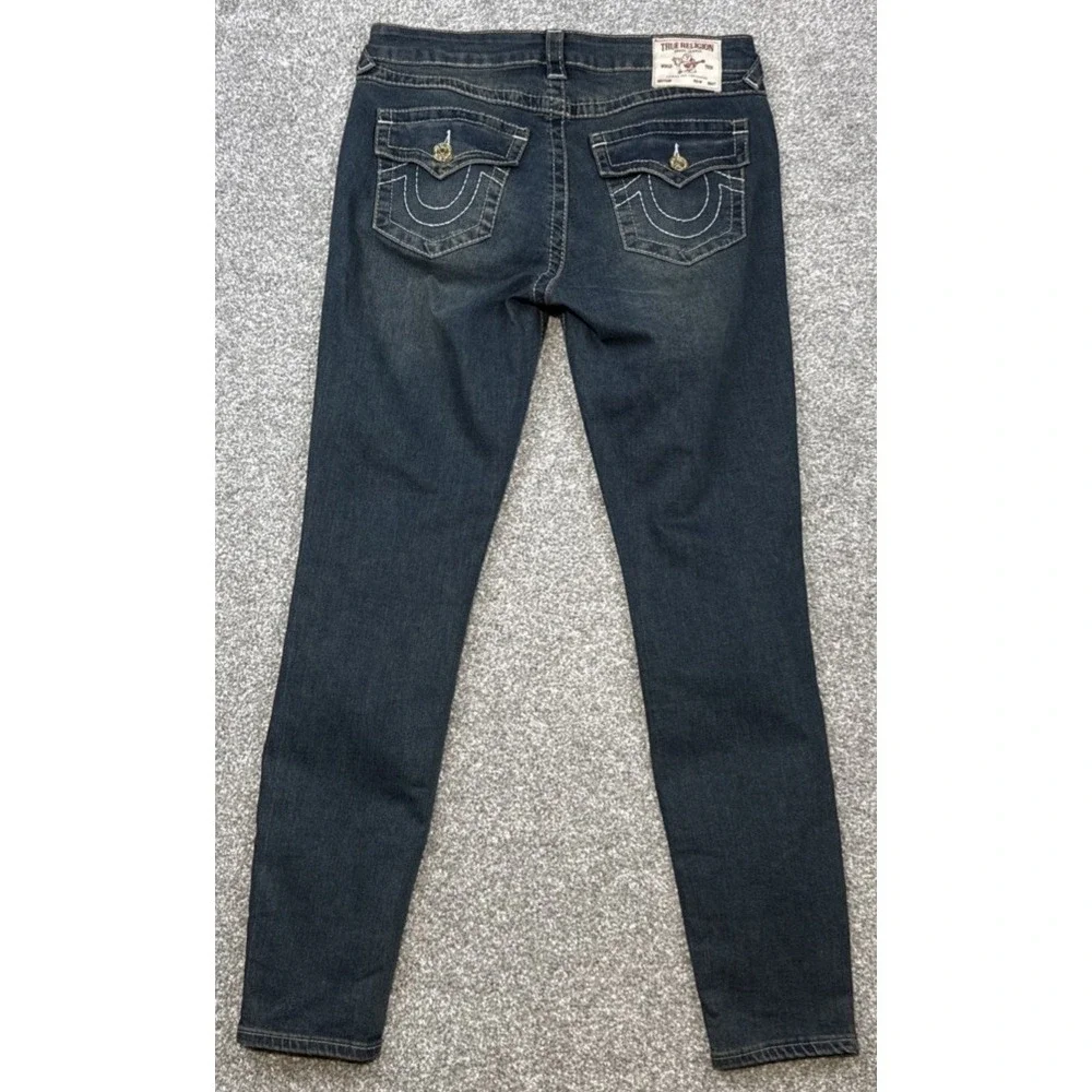 True Religion Jennie Curvy Skinny Jeans Women 29 Dark Wash Stretch